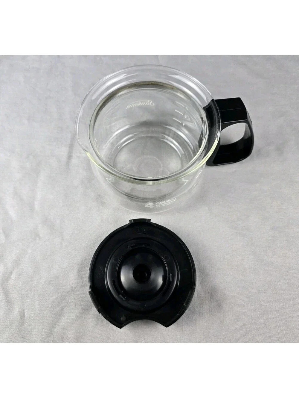Sunbeam 4 Cup Glass Coffee Carafe Model 4929 Black Fits Coffeemaker 4279